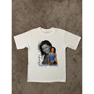 Vintage women's Tshirt White vintage Shania Twain 2003s t-shirt Size S‎